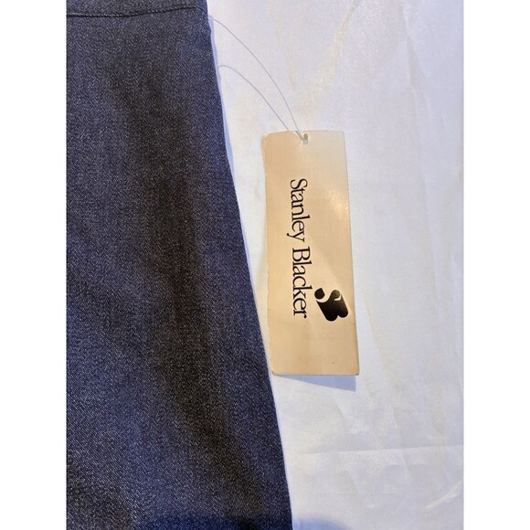 Stanley Blacker Denim Pants 1X Plus Size NWT Cuffed Paisley Hem Cropped Jeans - Picture 7 of 12